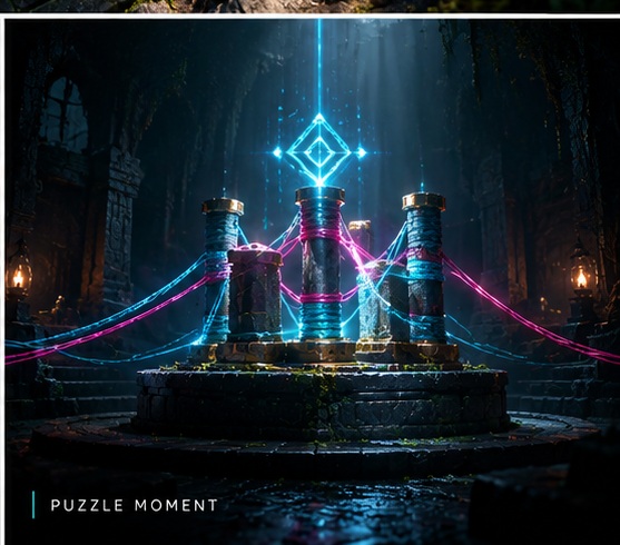 Dark temple puzzle moment